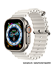 Apple Watch Ultra leasen, neues Design im Titangehäuse 49mm, Ocen Armband Weiss